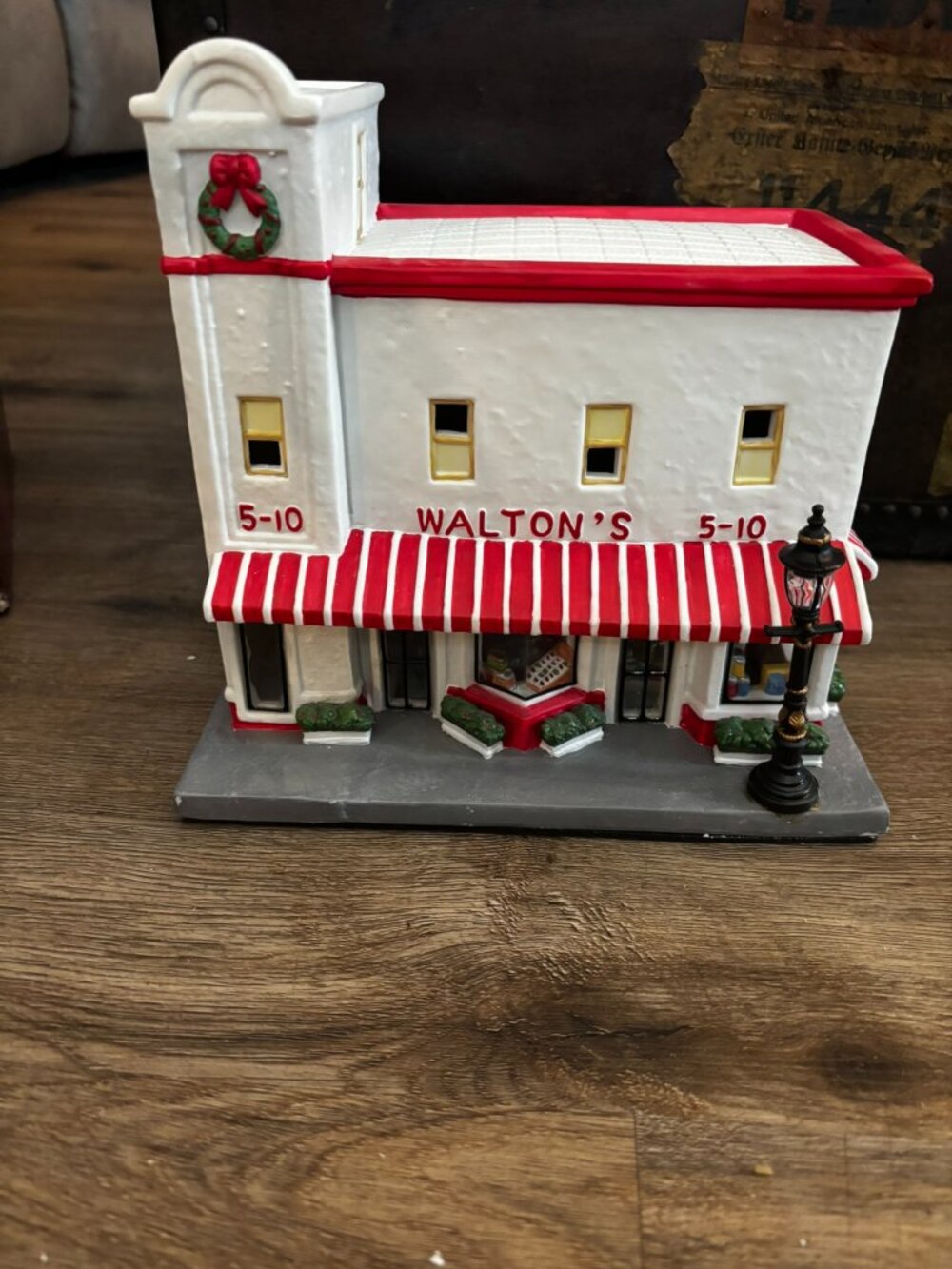 Holiday Time Christmas Village light up house Waltons 5 & 10 Store